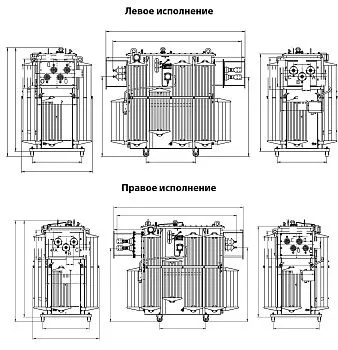 Фото чертежа ТМГФ 400/6/0,4 Фото чертежа ТМГФ 400/6/0,4